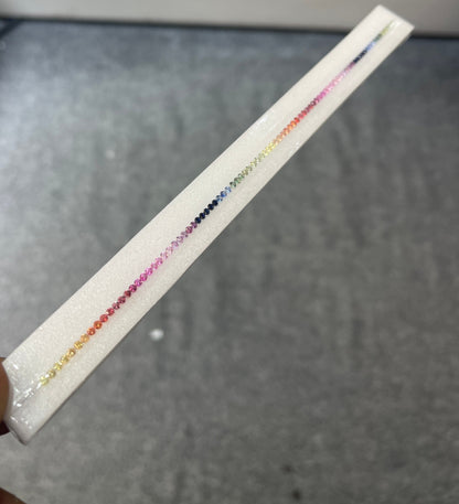 2mm rainbow sapphire bracelet, gradient colors, photo 1