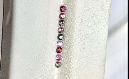 2mm sapphire round ring set, 9-color, photo 2