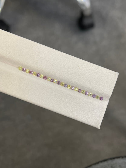2mm yellow-purple sapphire round ring, photo 1