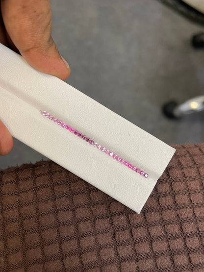 2mm pink sapphire gradient ring set, photo 3