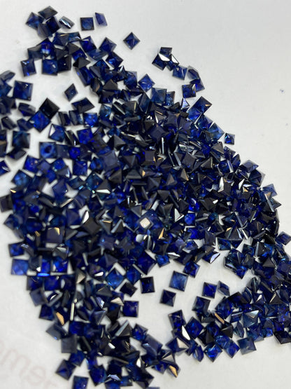 3mm blue sapphire princess cut pack, photo 1