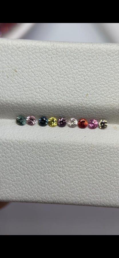 2mm sapphire diamond cut ring, 9-color, photo 2