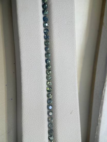 2.5mm blue-green parti sapphire loose lot, photo 2