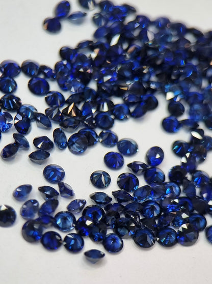 3.25mm blue sapphire round diamond cut, photo 2