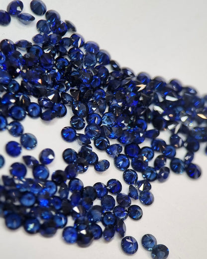 3.25mm blue sapphire round diamond cut, photo 1
