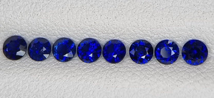 3.25mm blue sapphire round diamond cut, photo 3