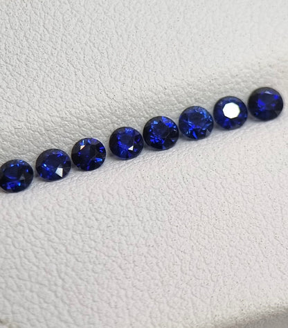 3.25mm blue sapphire round diamond cut, photo 5