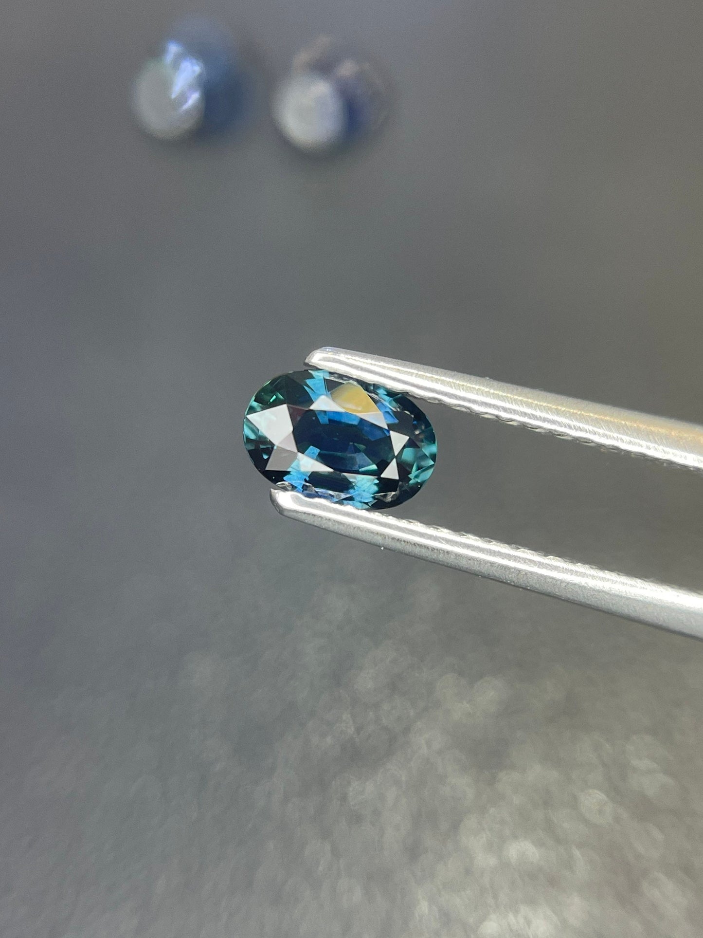 6x4MM 0.66cts Oval Cut Teal Sapphire Blue Green  Natural Stone Good Quality With Excellent Cut Lt#03