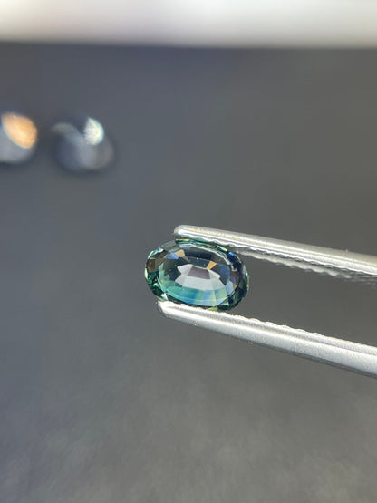 5.9x4.1mm teal sapphire oval, 0.61ct, photo 2