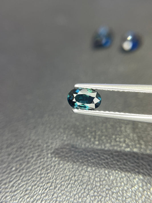 6.2x4.1mm Teal Sapphire 0.70 cts Oval Cut Blue Green  Natural Stone Good Quality With Excellent Cut Lt#01