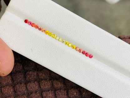 2mm orange-yellow sapphire round ring, photo 2