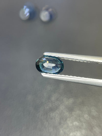 6x4mm teal sapphire oval cut, 0.66ct, photo 2