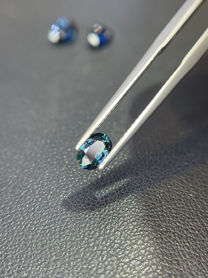 6x4mm teal sapphire oval cut, 0.66ct, photo 4