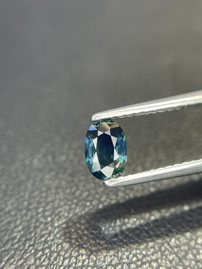 5.9x4.1mm teal sapphire oval, 0.57ct, photo 1
