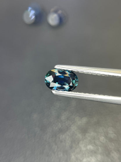 6x4mm teal sapphire oval cut, 0.66ct, photo 1