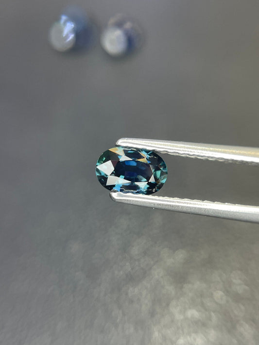 6x4MM 0.66cts Oval Cut Teal Sapphire Blue Green  Natural Stone Good Quality With Excellent Cut Lt#03