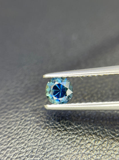 4mm teal parti sapphire round loose gem, photo 1