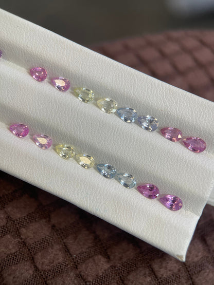 5x3mm unheated pastel sapphire pear cut, photo 3