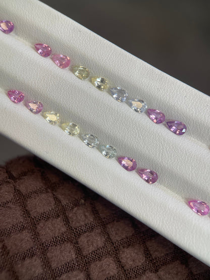 5x3mm unheated pastel sapphire pear cut, photo 2