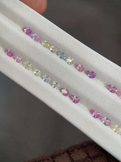 5x3mm unheated pastel sapphire pear cut, photo 1