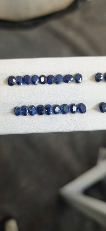 4.5x3.5mm blue sapphire oval ring set, photo 2