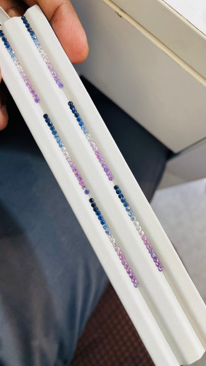 2.3mm pastel sapphire gradient ring set, photo 4