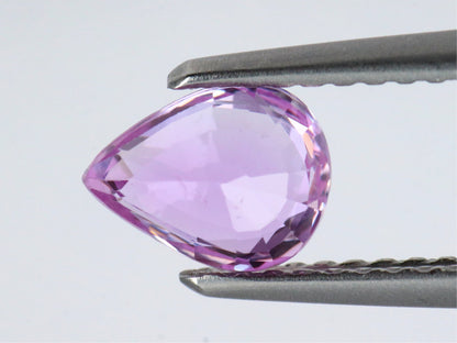 1.03ct pink sapphire pear cut gem, photo 4