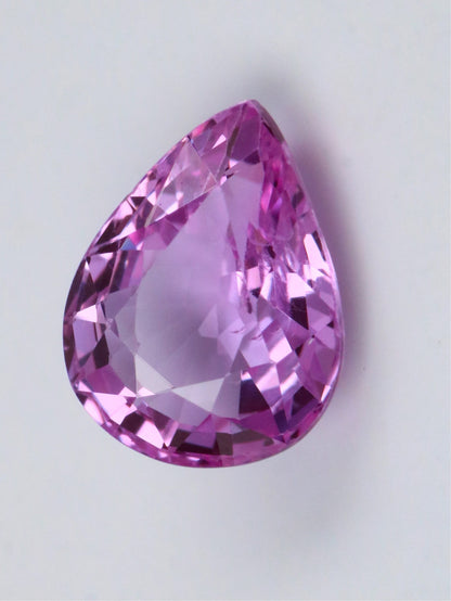 1.03ct pink sapphire pear cut gem, photo 3