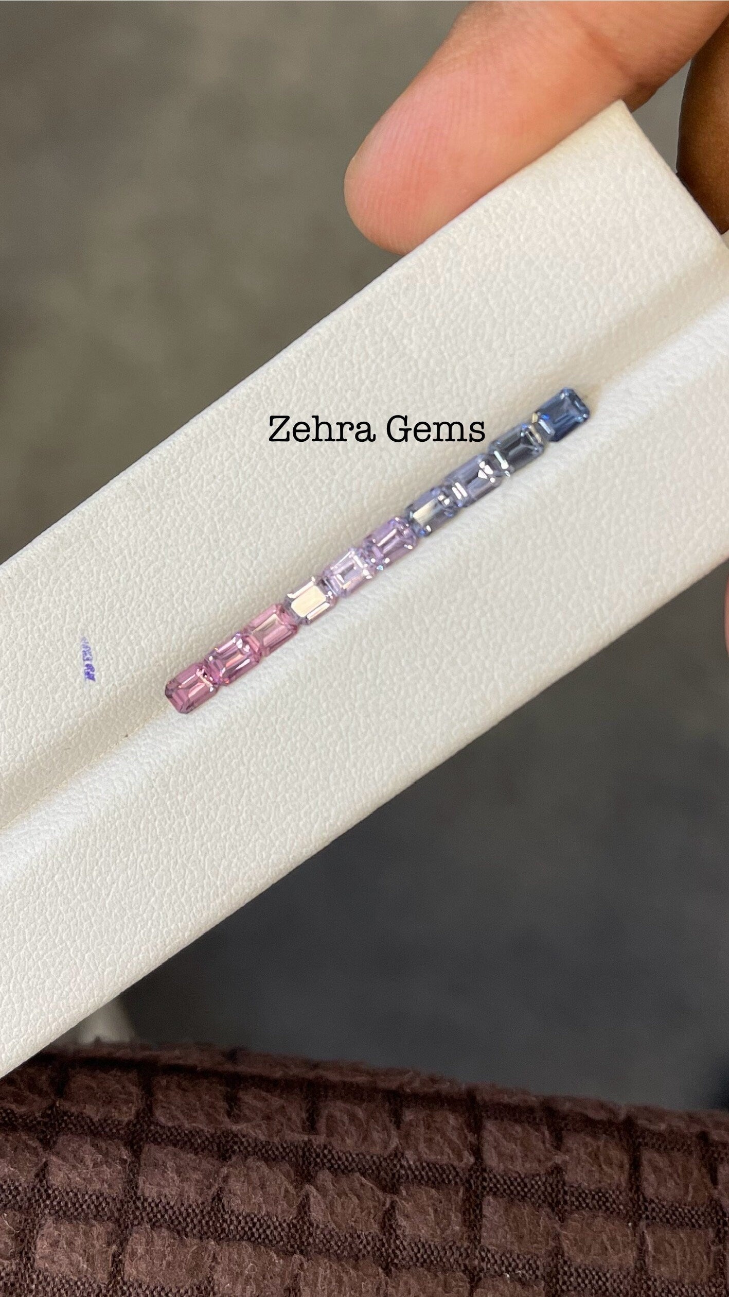 4x3mm Natural Spinel Emerald cut Ring Set 10 Pcs “Radiant Pastels : Spinel Multicolored Gems in Stunning Emerald Cuts”