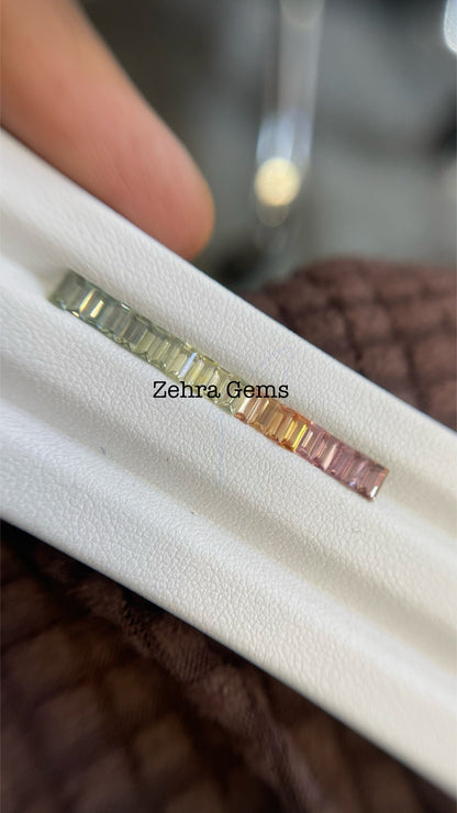 4x2mm pastel sapphire baguette loose set, photo 5