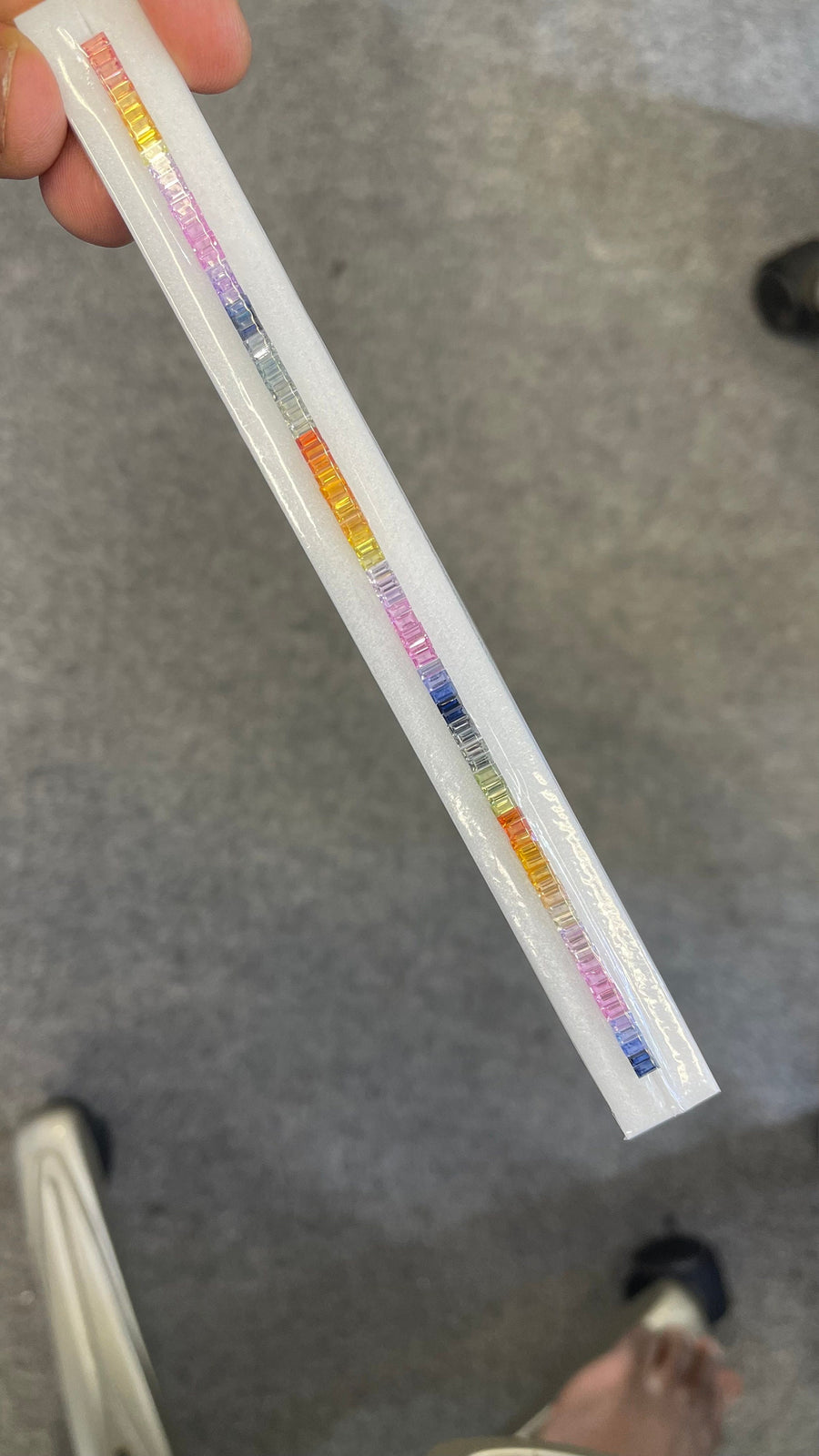 4x2mm rainbow sapphire baguette, 88pc, photo 1