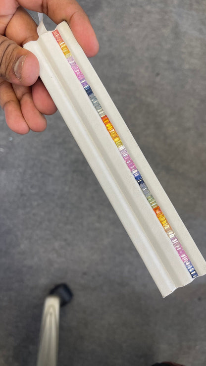 4x2mm rainbow sapphire baguette, 88pc, photo 4