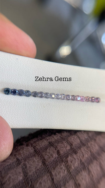 3mm natural spinel round ring set, photo 3