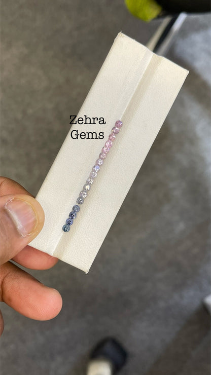 3mm natural spinel round ring set, photo 4