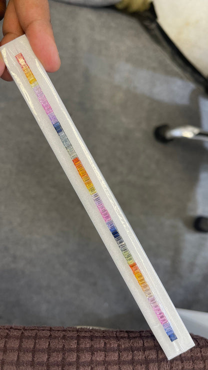 4x2mm rainbow sapphire baguette, 88pc, photo 2