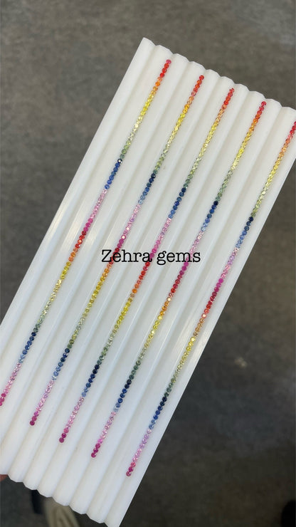 2.2mm rainbow sapphire round bracelet, photo 1