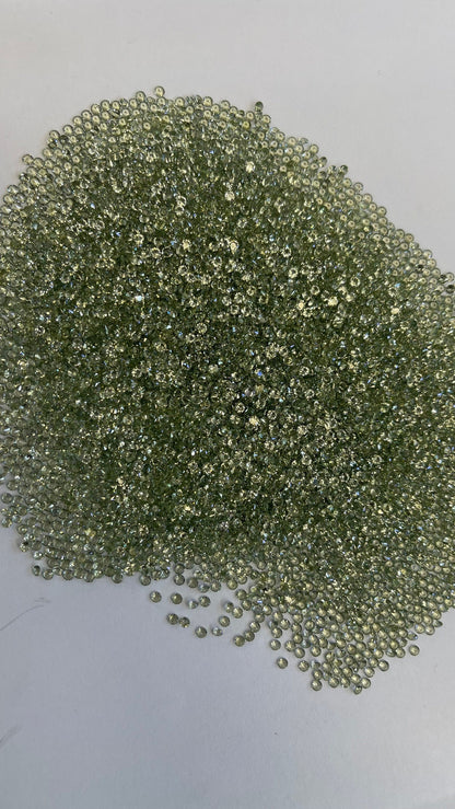 2mm green sapphire round diamond cut lot, photo 5