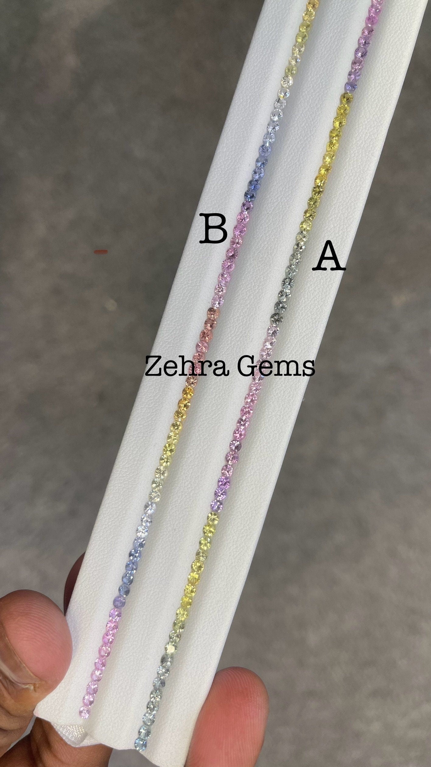 Premium 2.5mm Pastel Rainbow Sapphire Gemstones Set for Bracelet Crafting”