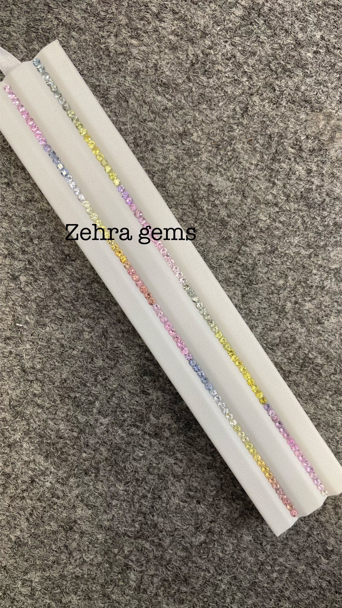 Premium 2.5mm Pastel Rainbow Sapphire Gemstones Set for Bracelet Crafting”