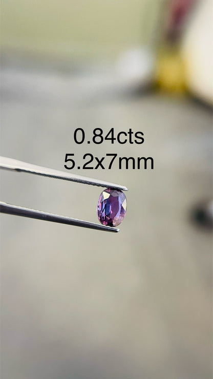 5.2x7mm unheated purple sapphire oval, photo 5