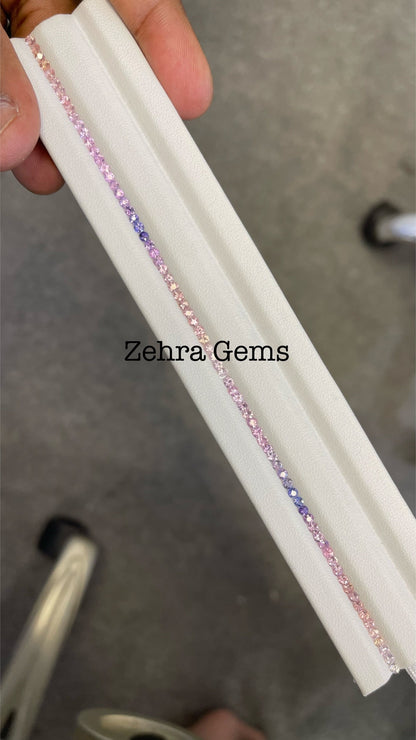 2.5mm fancy pastel sapphire bracelet, photo 1