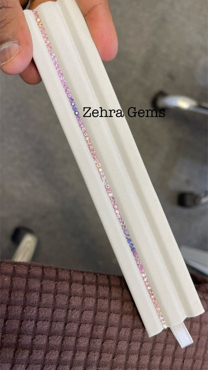 2.5mm fancy pastel sapphire bracelet, photo 2