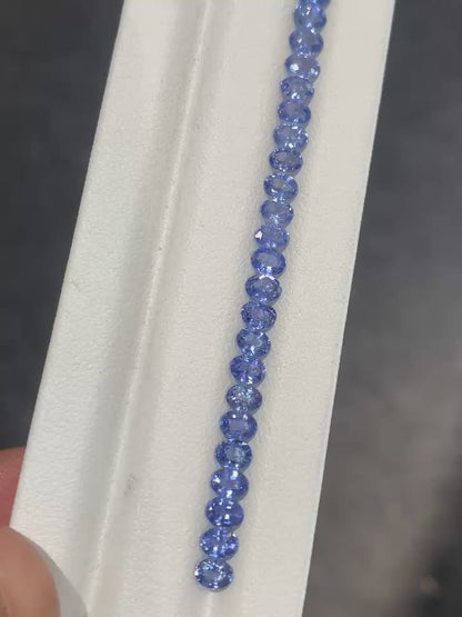 Natural Blue Sapphire Oval Gemstone Ring Set 4x3mm For Eternity Band Jewelry Making Stones