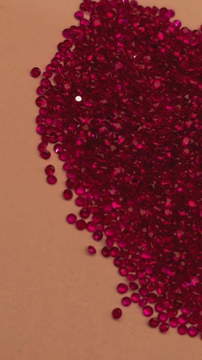 1mm to 1.10mm Natural Ruby Melee Loose Stones 50 Pieces