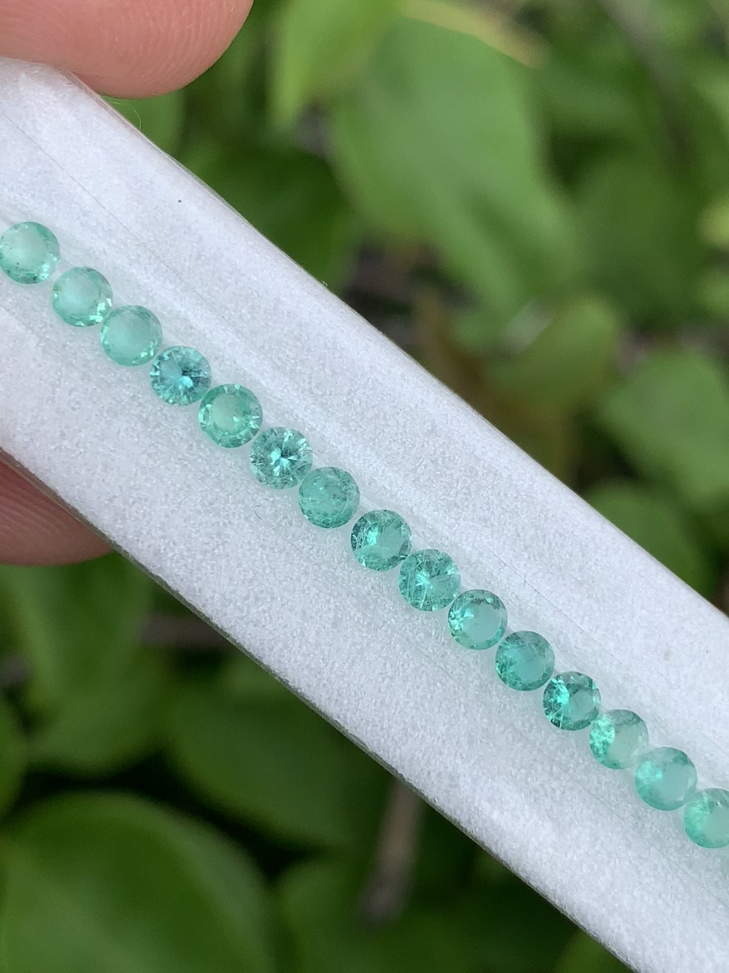 Natural round emerald 3mm tennis bracelet strand video
