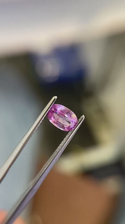 Natural Pink Sapphire Oval Cut Gemstone Layout – Loose Calibrated Center Stone for Jewelry Making, 7x5mm