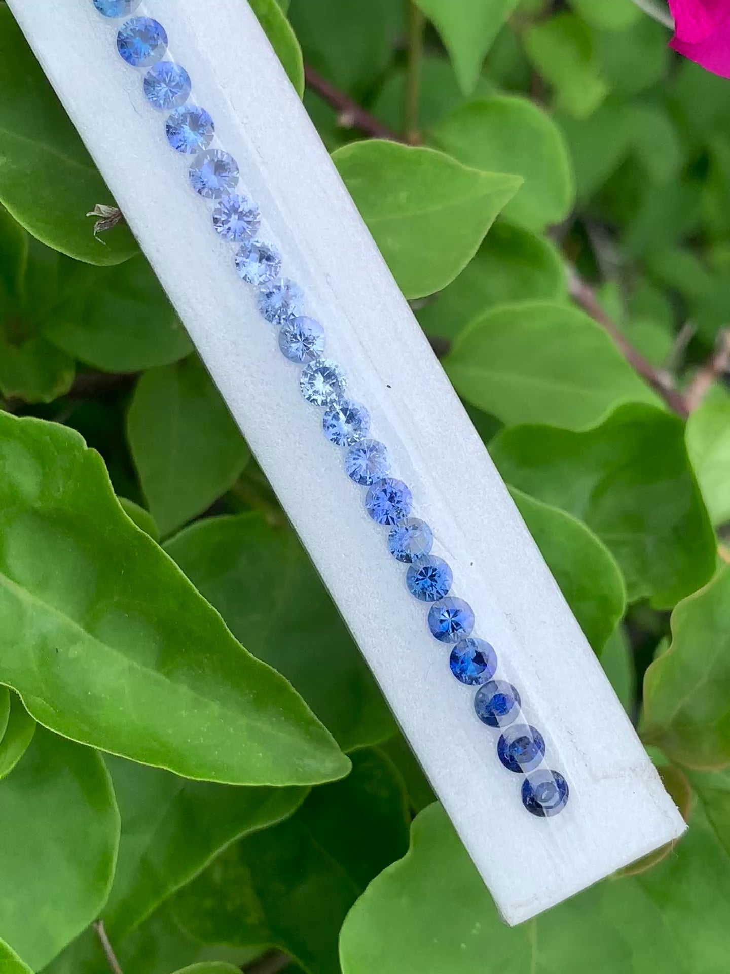 Blue sapphire ombre round tennis bracelet set video