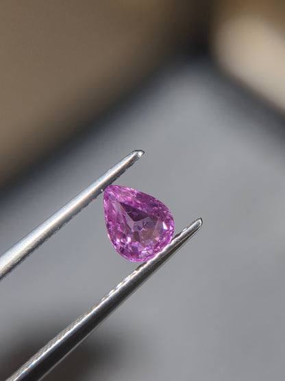 1.02ct pink sapphire pear cut gem, photo 1