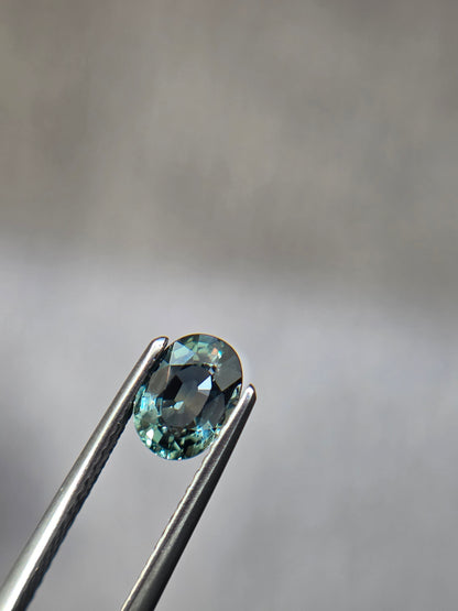 1.17ct natural teal sapphire oval, photo 3
