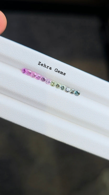 2.3mm fancy sapphire ring set, 12pc, photo 8